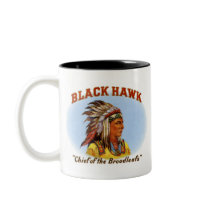 Black Hawk Chief of the Broadleafs Cigar Label mugs