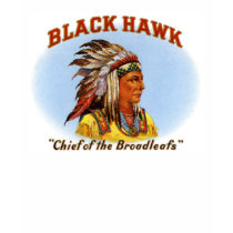 Black Hawk Chief of the Broadleafs Cigar Label t-shirts