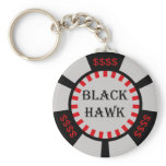 BLACK HAWK POKER CHIP KEY CHAINS