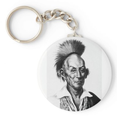 Black Hawk ~ Sac Sauk Indian Chief Keychain by fotoshoppe