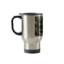 Black-headed grosbeak perched on tree limb coffee mugs
