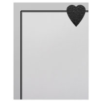 Black Heart! 3D Relief Effect! Letterhead Paper by PsyborgAli Black Heart! 3D Relief Effect! Letterhead Paper