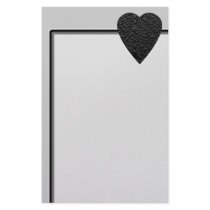 Black Heart! 3D Relief Effect! Stationery Paper. by PsyborgAli Black Heart! 3D Relief Effect! Stationery Paper.