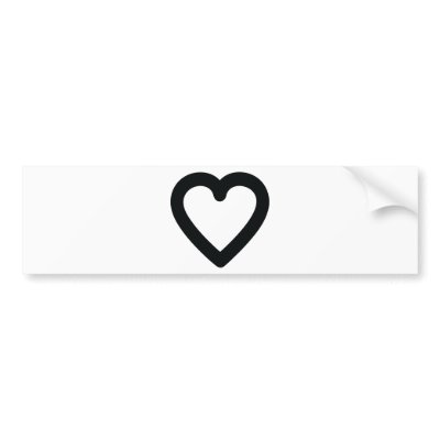 black heart bumper sticker by Tomaniac