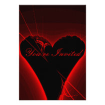 Black Heart Fractal Invites