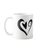 Black Heart in Heart mugs