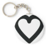 black heart key chain
