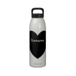 Black Heart Liberty Bottle Just Add Name Drinking Bottles