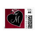Black Heart Monogram stamp