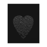 Black Heart. Patterned Heart Design. Personalized Flyer