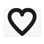 black heart post cards