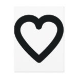 black heart postcard