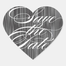 Black Heart  |  Save the Date Envelope Seal Heart Sticker