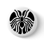Black Heart Shaped Spider Pin