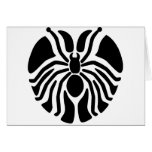 Black Heart Shaped Spider Card