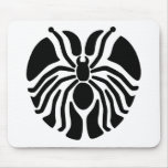 Black Heart Shaped Spider Mouse Pad