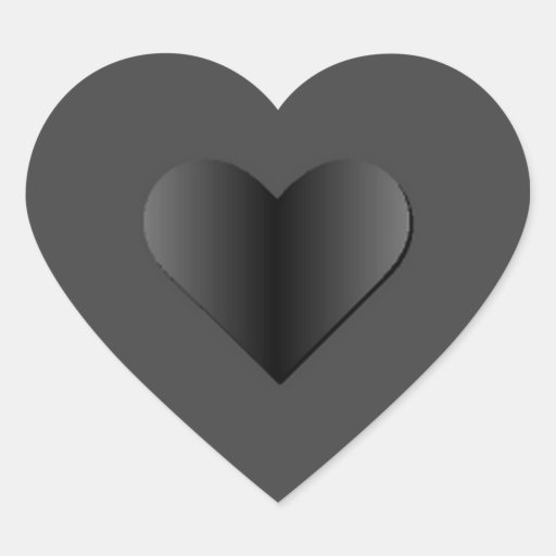 Black Heart Sticker Zazzle