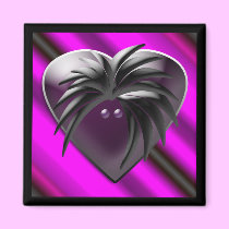 Black Heart w/Rocker Magnet magnets