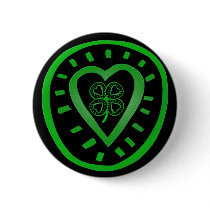 Black Heart with shamrock buttons