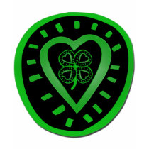 Black Heart with shamrock t-shirts