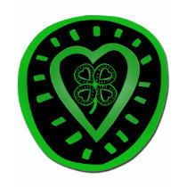 Black Heart with shamrock t-shirts
