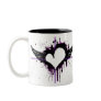 Black Heart with Wings Mug