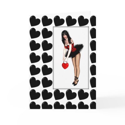 Black Hearted Valentine Cards by mariannegilliand