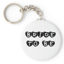 Black Hearts Bride to Be Keychain