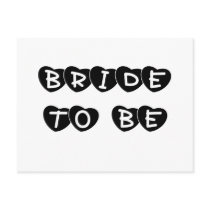 Black Hearts Bride to Be postcards