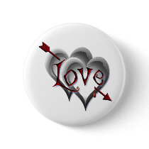 BLACK HEARTS & LOVE ARROW by SHARON SHARPE buttons