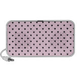 Black Hearts on Pretty Pink. Mini Speakers