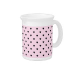 Black Hearts on Pretty Pink. Beverage Pitchers