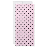 Black Hearts on Pretty Pink. Custom Rack Card