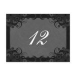 Black Hibiscus Floral Reception Table Number Cards Post Card