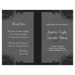 Black Hibiscus Wedding Program Ceremony & Party flyers