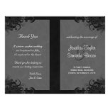 Black Hibiscus Wedding Program Ceremony & Party Personalized Flyer