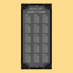 Black Hibiscus Wedding Table Seating Chart - 15 posters