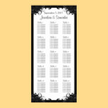 Black Hibiscus Wedding Table Seating Chart - 15 posters