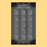 Black Hibiscus Wedding Table Seating Chart - 15 posters