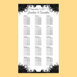 Black Hibiscus Wedding Table Seating Chart - 15 posters