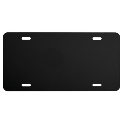 Black High End Colored License Plate