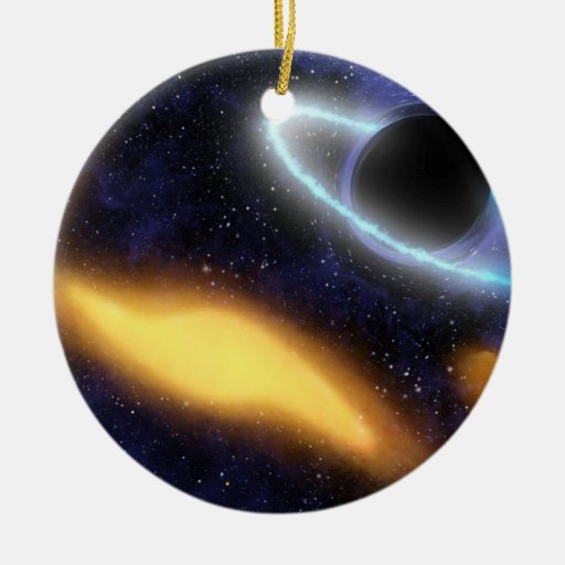 Black Hole and Star Christmas Ornament