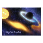 Black Hole and Star Custom Invitation