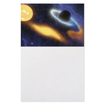 Black Hole and Star Stationery Design