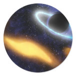 Black Hole and Star Round Sticker