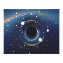 Black hole in front of the Large Magellanic Cloud Canvas Prints