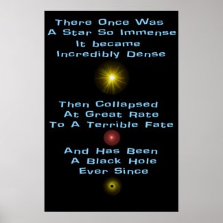 Black Hole Limerick print