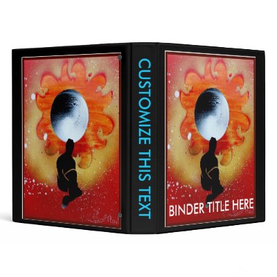 Black Hole Sun Behind Shadow Man Binder by SusansZooCrew