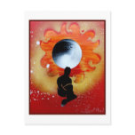 Black Hole Sun Behind Shadow Man Postcard