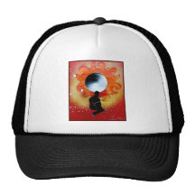 Black Hole Sun Behind Shadow Man Trucker Hat